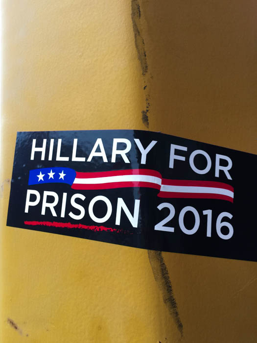 Clinton for prison, 2016